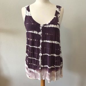Ombré tie die tank top